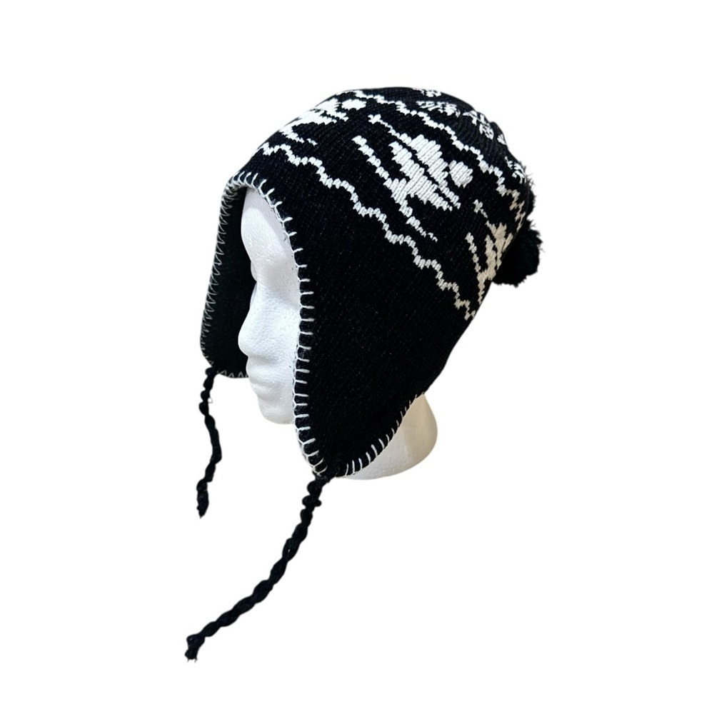 Unbranded One Size Flap Beanie Hat Peruvian Beanie Knitted Ski Design Fleece